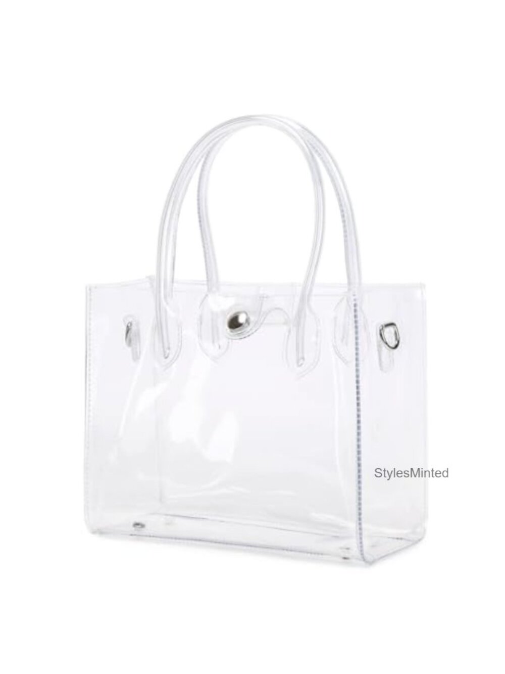 Clear Tote Bag Stadium Approved PVC See Through Work Handbag Crossbody